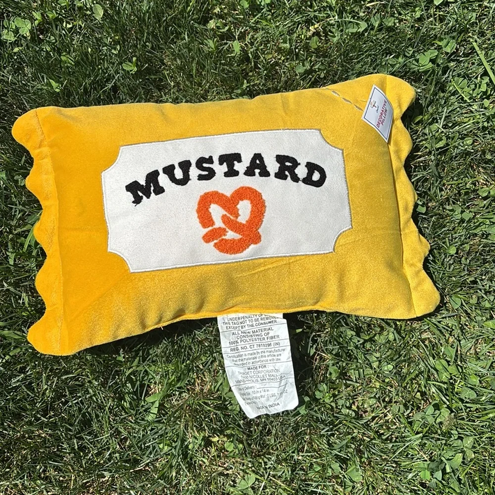 NWT Target Bullseye Ketchup and Mustard Decorative Pillows